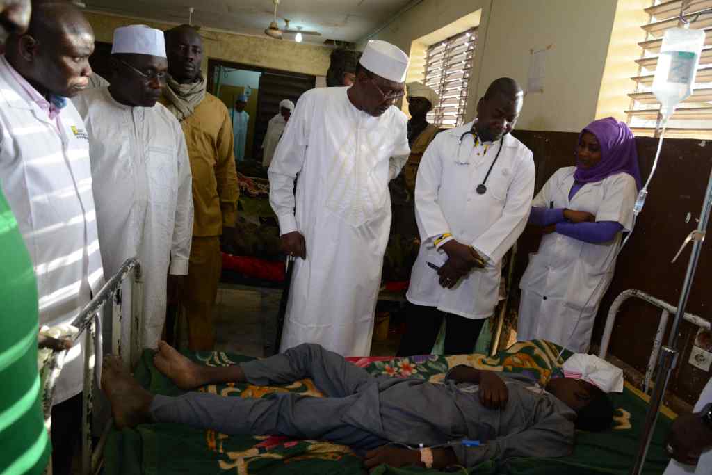 Visite du chef de l'Etat le 14 janvier dernier à l'hôpital provincial d'Abéché.