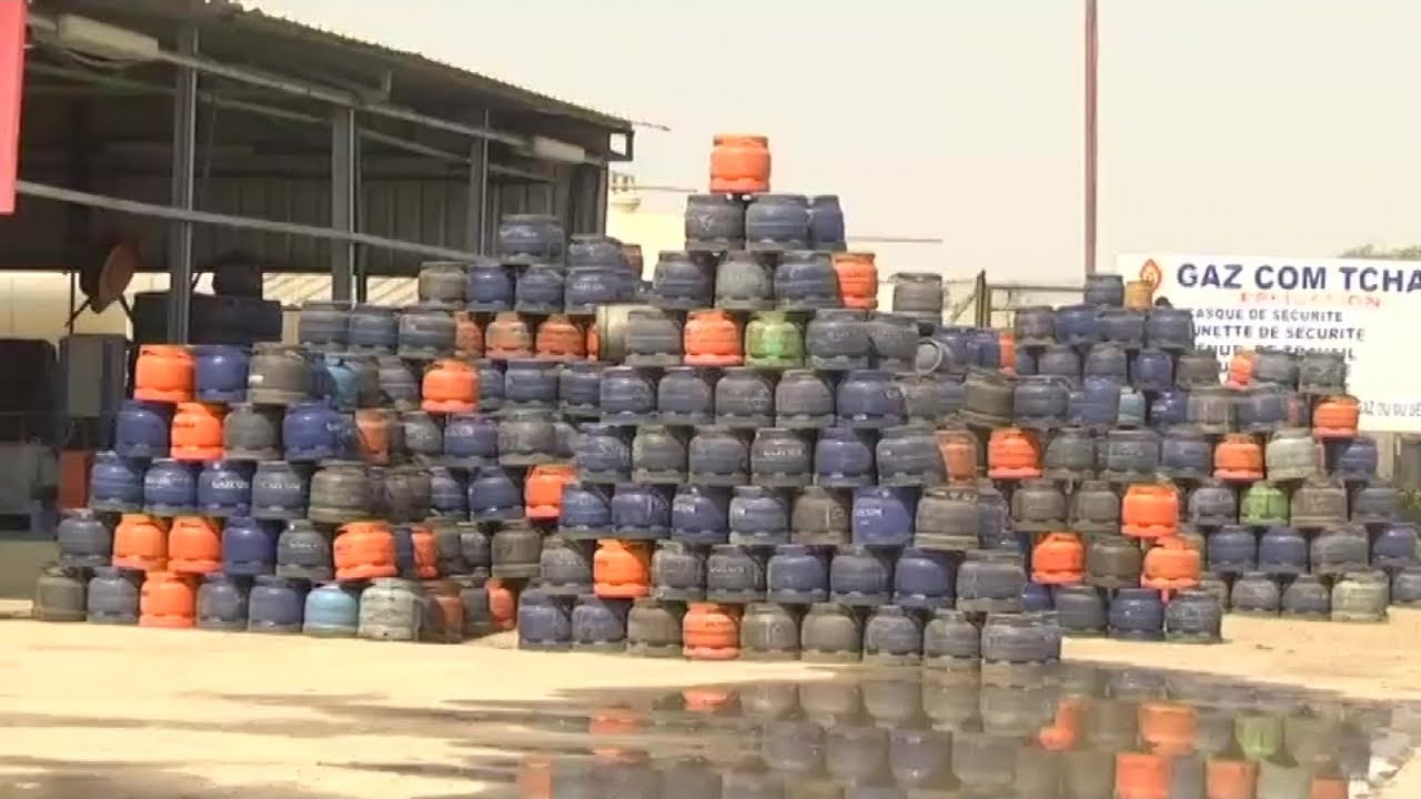 Des bouteilles de gaz au Tchad. © DR