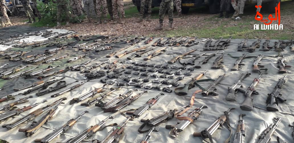 En images : importante saisie d'armes de guerre à l'Est du Tchad. © Alwihda Info