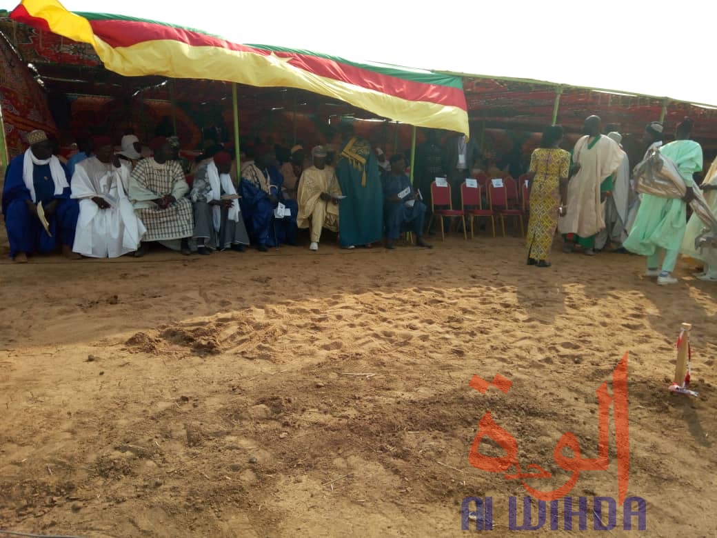Tchad : la population mobilisée à Bongor pour la visite du président. © Golmen Ali/Alwihda Info
