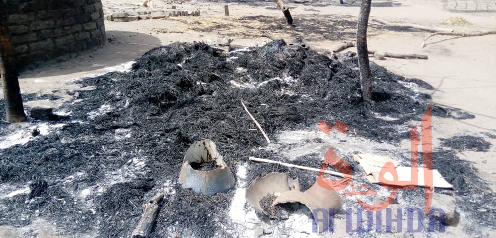 Tchad : importants dégâts suite à un affrontement dans un village de la Tandjilé. © Éric Guedi/Alwihda Info