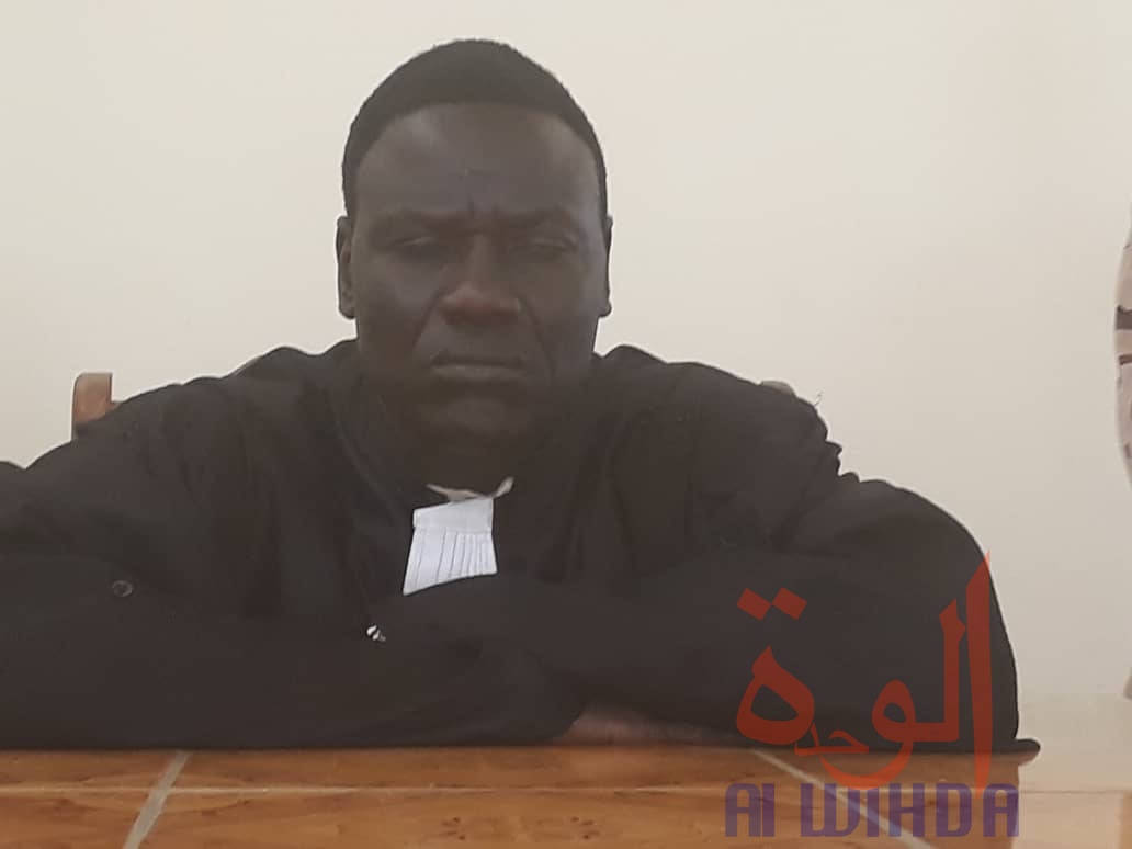 Le nouveau président du Tribunal de commerce d'Abéché, Mahmoud Mahamat Hassabanabi installé. © Alwihda Info