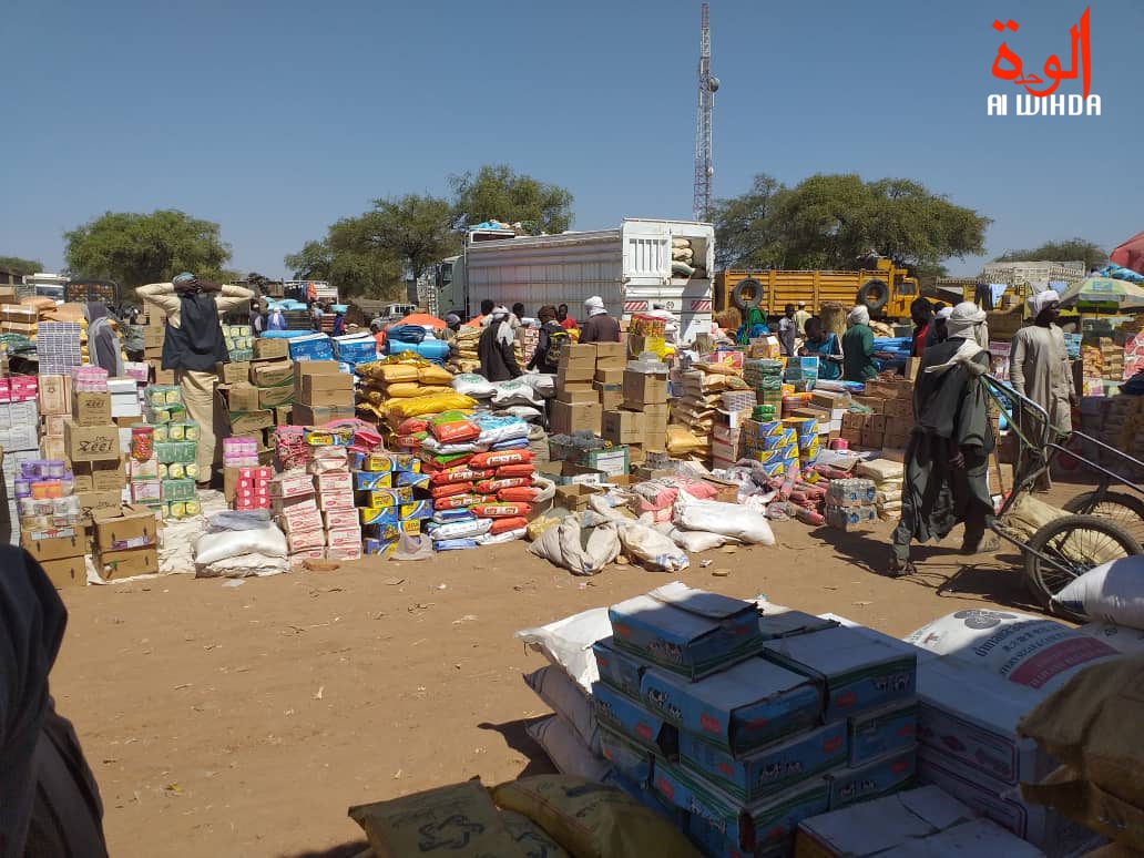Des aliments dans un marché à Goz Beida. Illustration © Mahamat Issa Gadaya/Alwihda Info