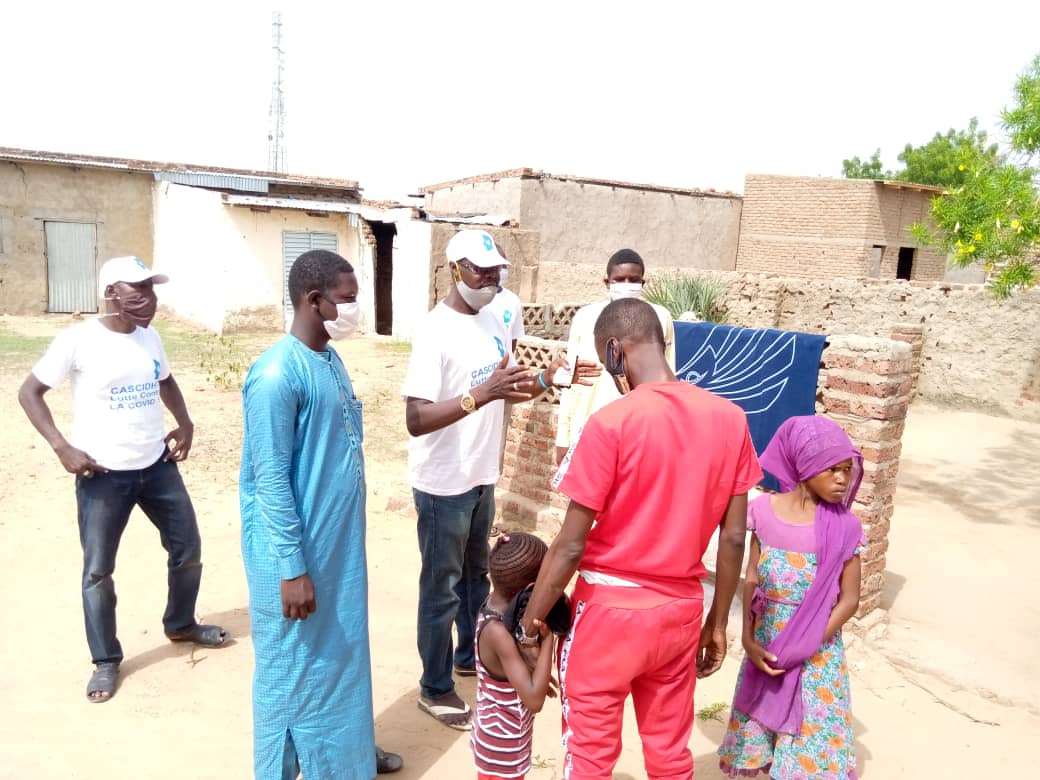 Tchad-Covid 19 : La CASCIDHO en sensibilisation à Djabaliro dans le 10ème arrondissement : ©️ Mendig-Lembaye Djetoyo Kelvin/Alwihda Info