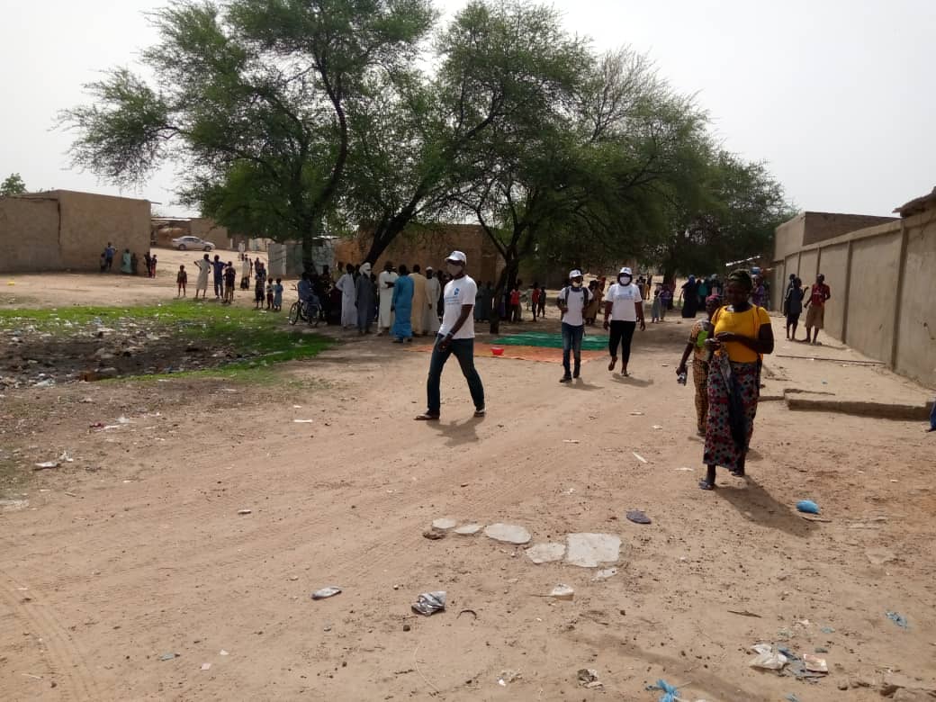 Tchad-Covid 19 : La CASCIDHO en sensibilisation à Djabaliro dans le 10ème arrondissement : ©️ Mendig-Lembaye Djetoyo Kelvin/Alwihda Info