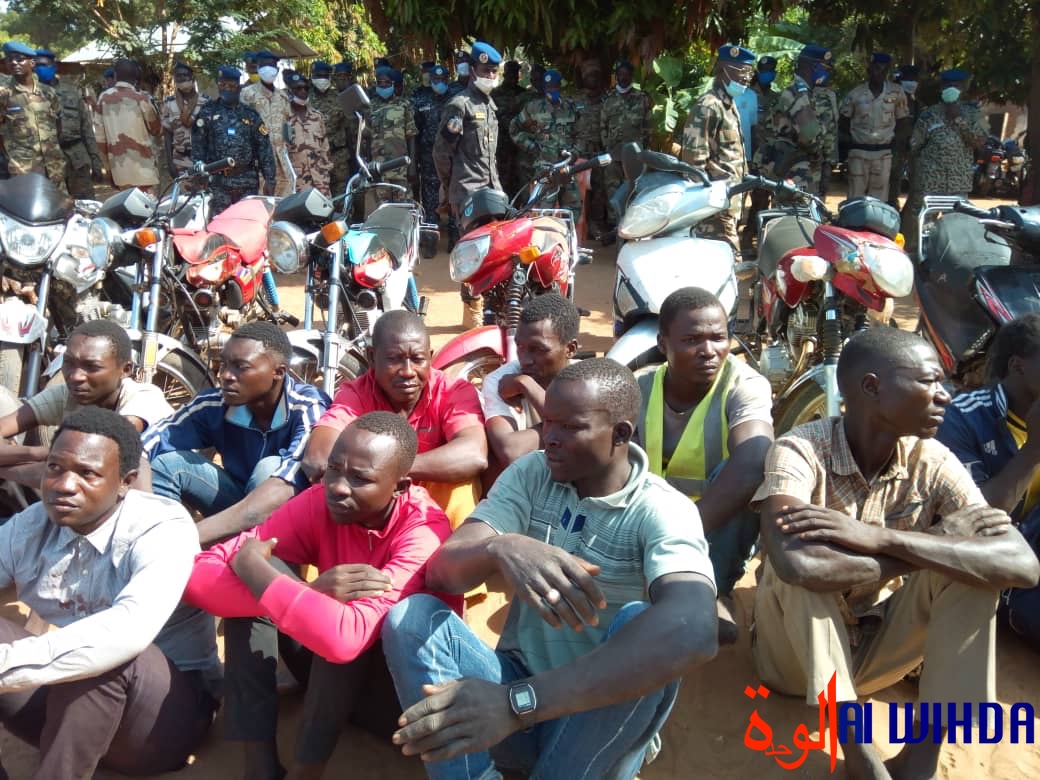 Tchad : 46 arrestations et 16 motos saisies à Moundou pour violation du couvre-feu. © Golmem Ali/Alwihda Info