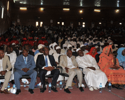 Plusieurs responsables réunis lors de l'opération "Don du cœur", ce matin à N'Djamena. Crédit photo : Presidence Tchad