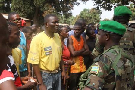 Bangui : Tensions au quartier Miski, la MISCA escorte plusieurs ex-Séléka. Photo : Diaspora Media
