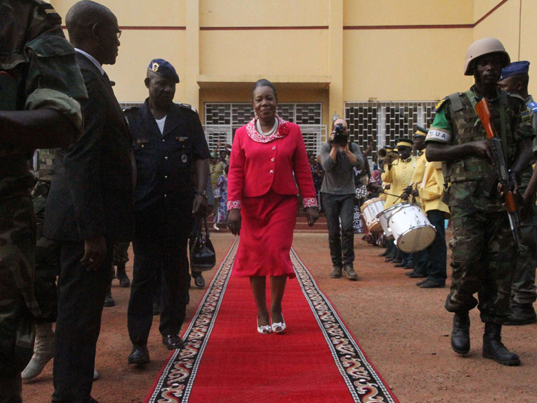 La Présidente de la Transition, Catherine Samba Panza. © SIPA PRESS