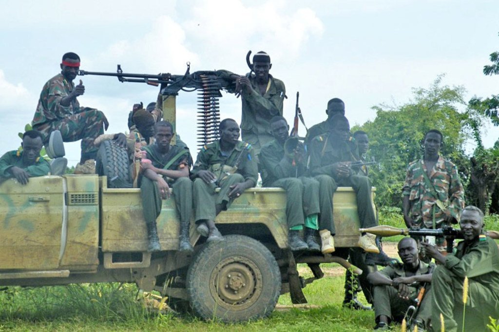 Des soldats dans les rues d'Ed Damazin, dans l'Etat du Nil Bleu, au Soudan (archives). © IRIN/Maryline Dumas