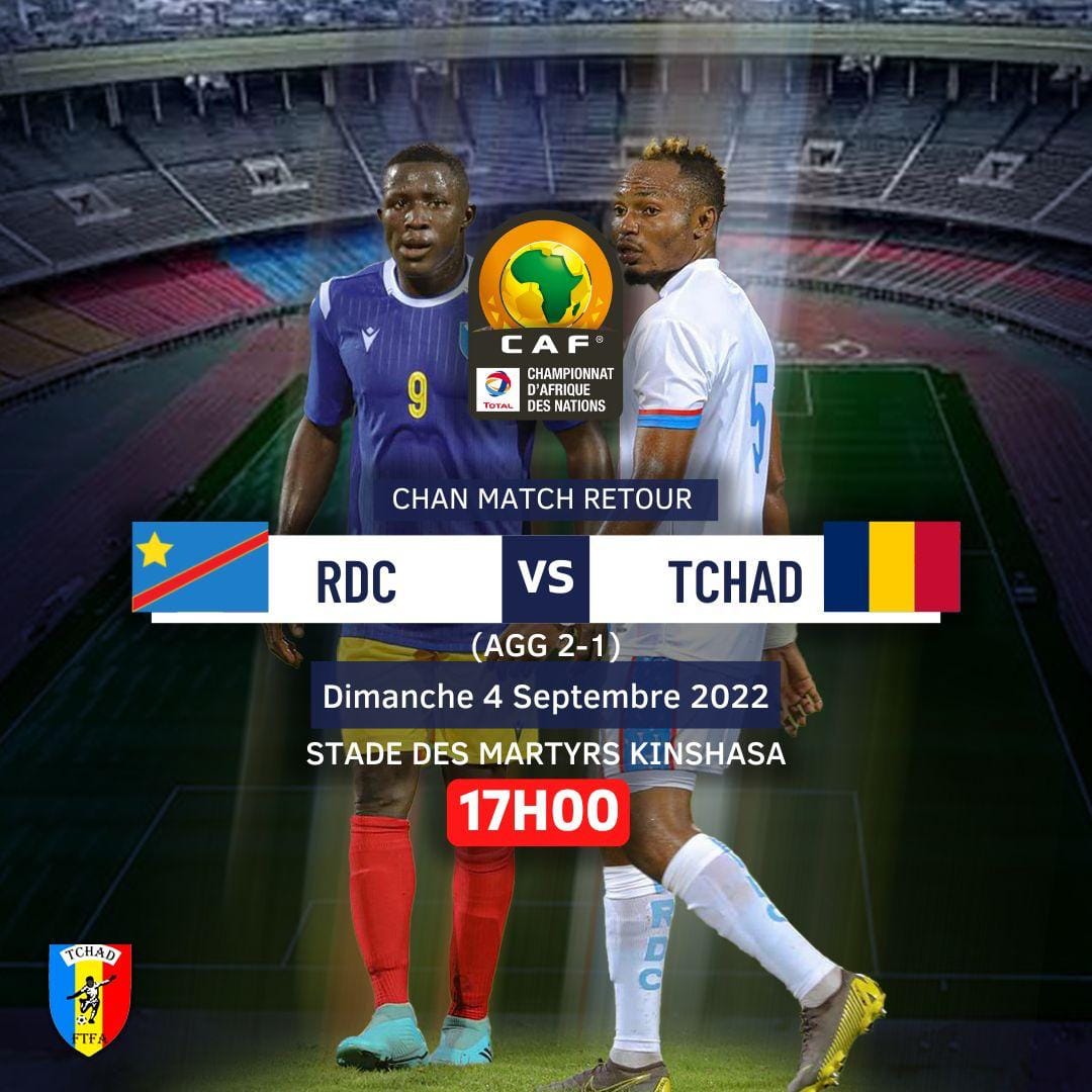Football : le Tchad affrontera la RDC en match retour des qualifications de la CHAN