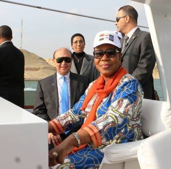 Mme Samba-Panza en vacances en Egypte, le 22.12.2014