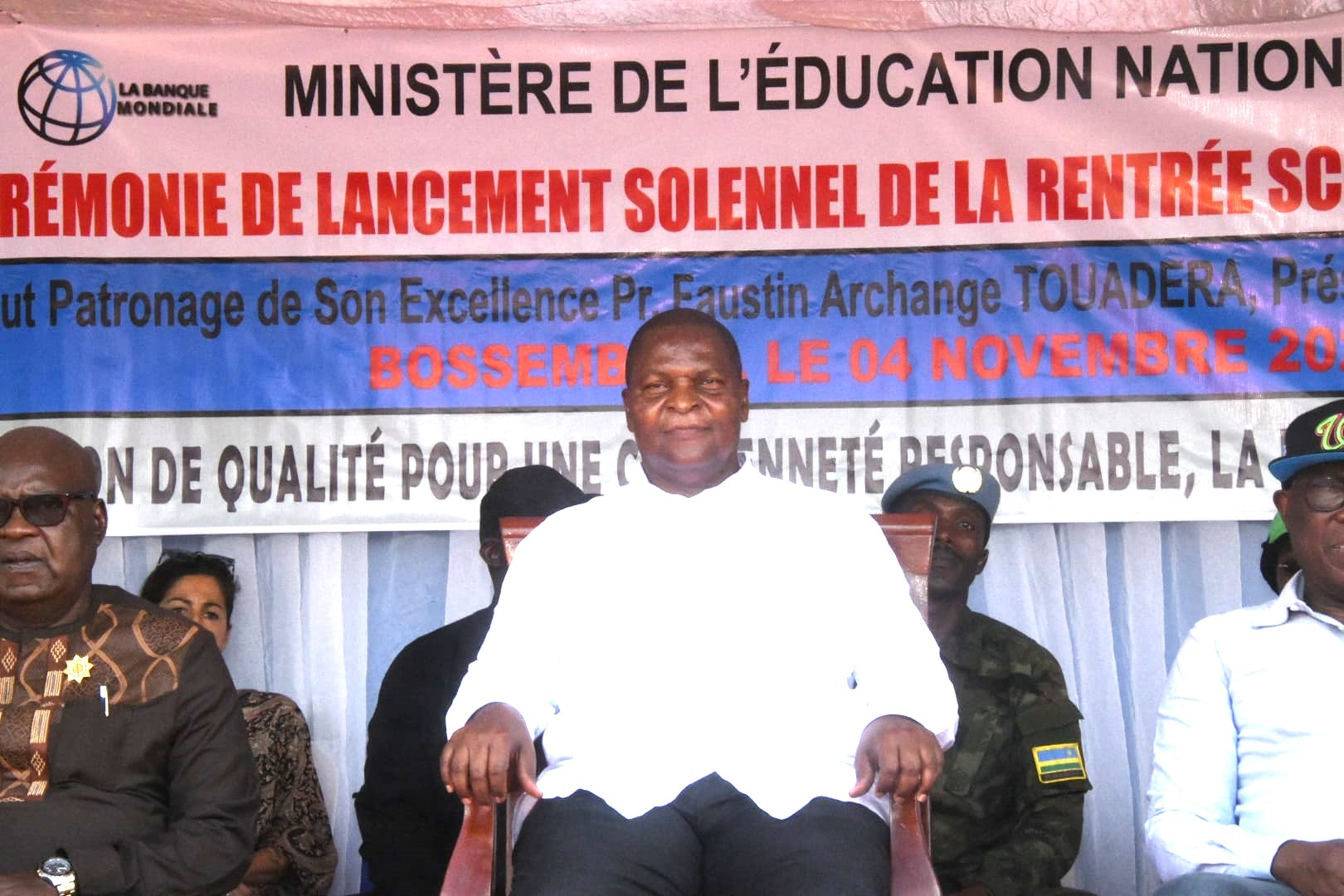 Lancement du télé-enseignement à Bossombélé copyright La Renaissance
