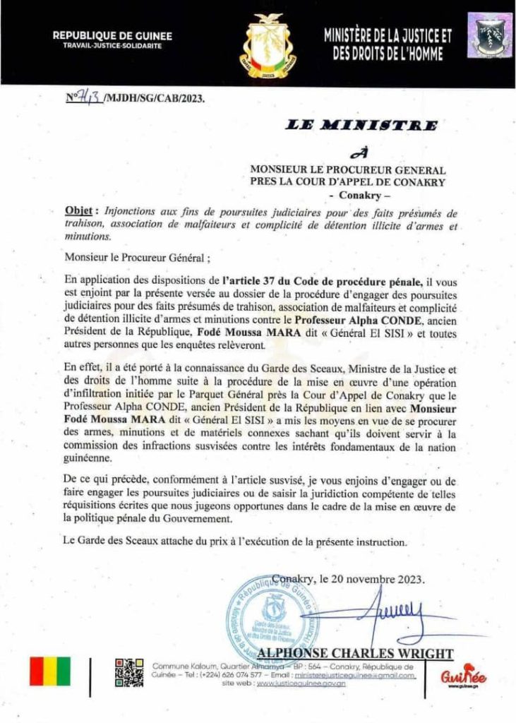 Guinée (Conakry) : L’ancien Président Alpha Condé visé par de nouvelles poursuites pour des « faits graves »