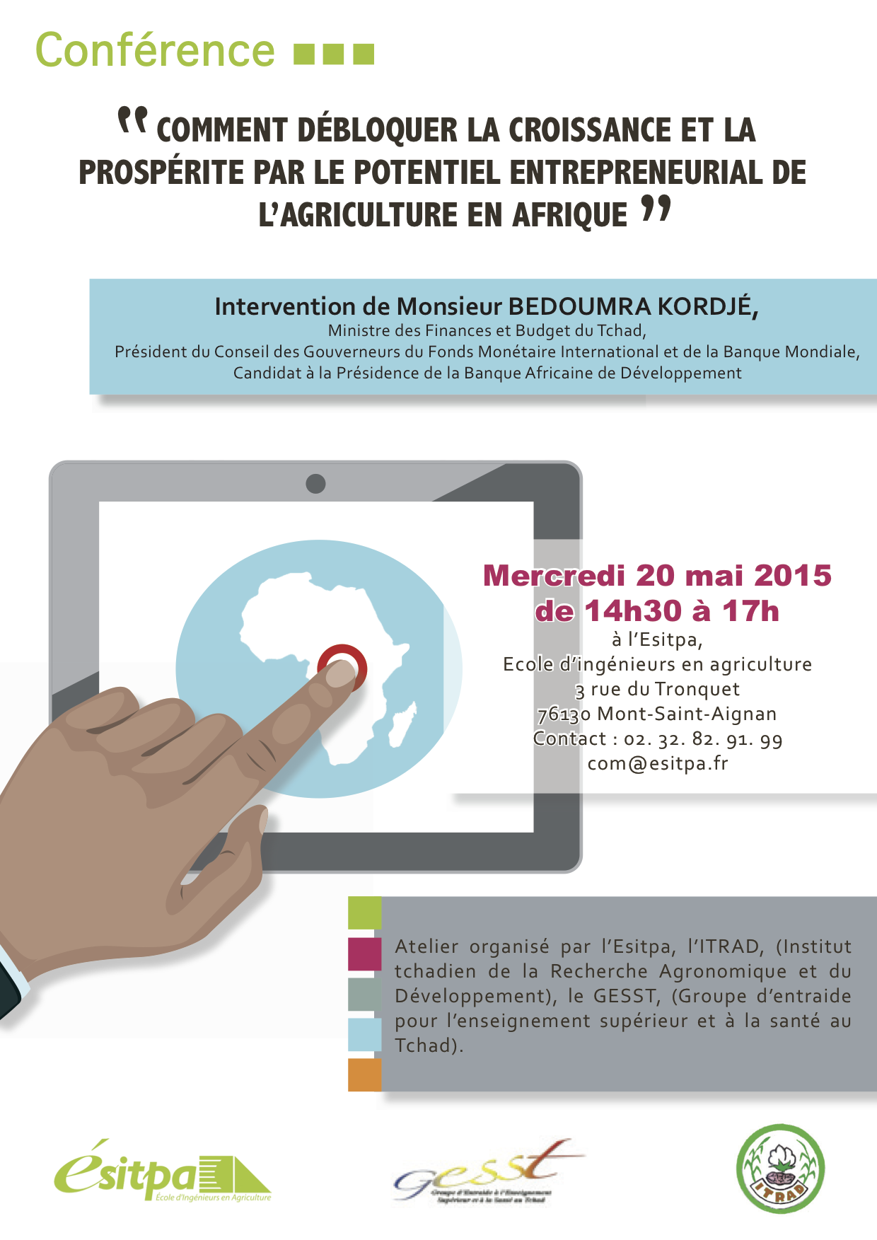 France : Intervention du ministre tchadien des finances Bedoumra Kordjé à l'ESITPA
