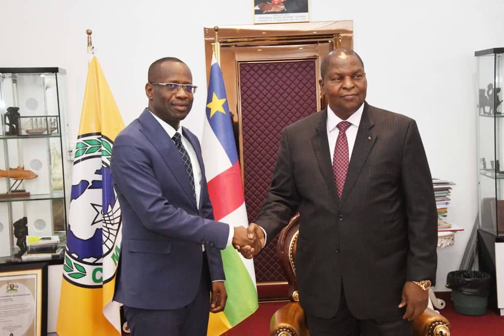 RCA : le président de la République reçoit le nouveau gouverneur de la BEAC