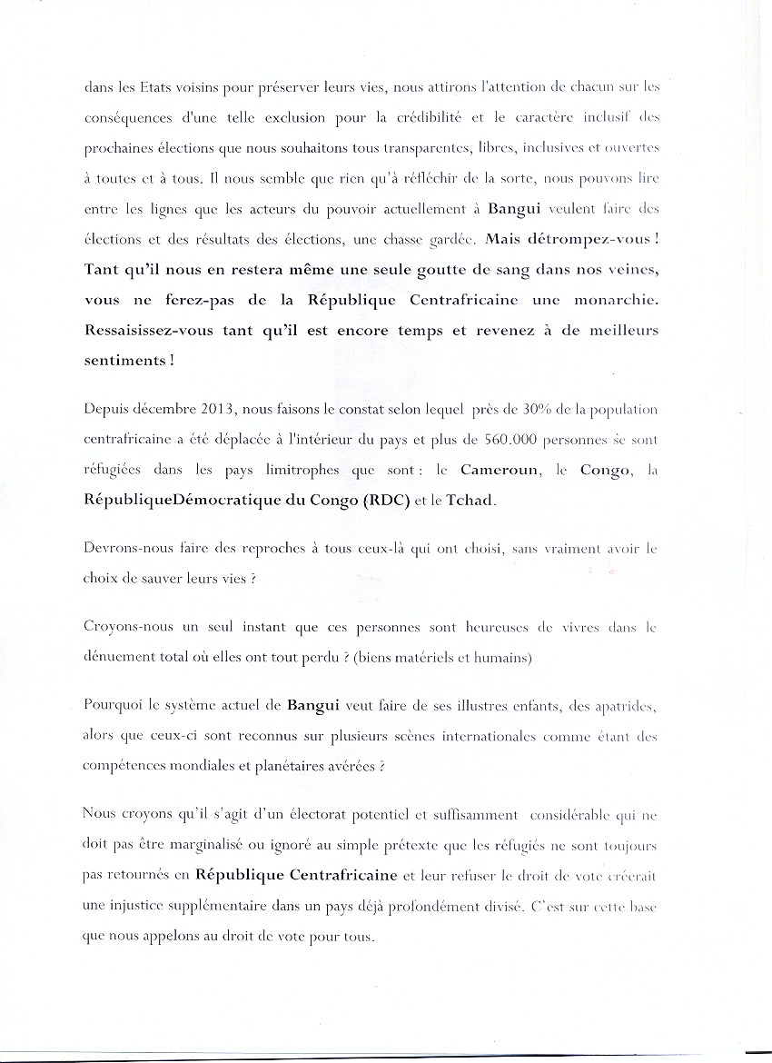 Centrafrique : Le FDPC veut mettre à contribution une expérience militaire stratégique