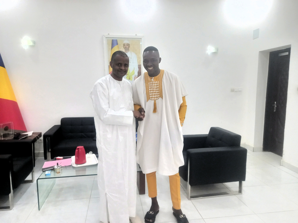 Tchad : Elseven Lefiangaboy et son manager reçus par le ministre d'État Tahir Hamid Nguilin