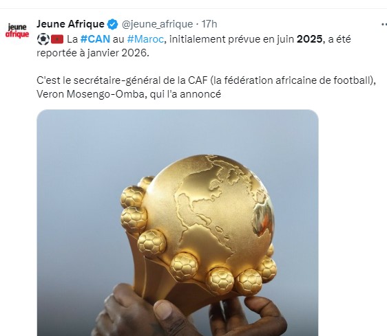 CAN 2025 : La CAF dément formellement les informations publiées sur le report de la compétition