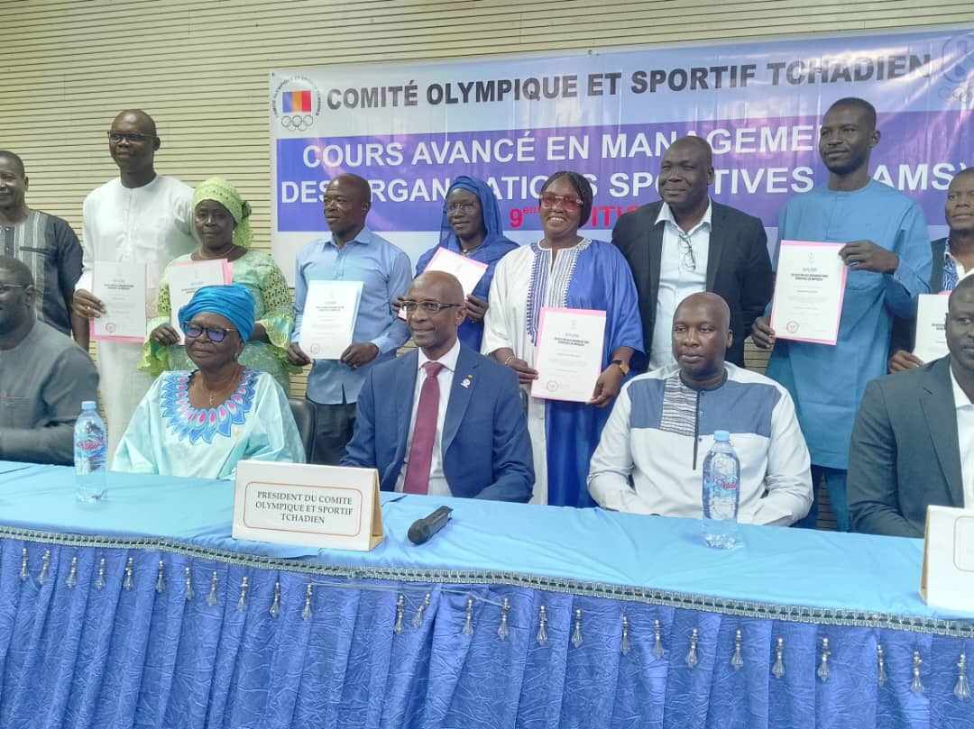 Tchad : la 8ème édition de formation en management des organisations sportives reçoit ses attestations