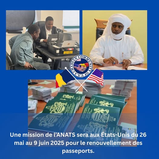 Tchad : Mission mobile aux États-Unis pour l'enrôlement et le renouvellement des passeports de la diaspora