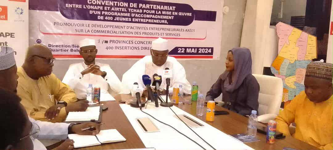 Tchad : signature de partenariat entre Airtel Tchad et l’ONAPE en faveur de 400 jeunes