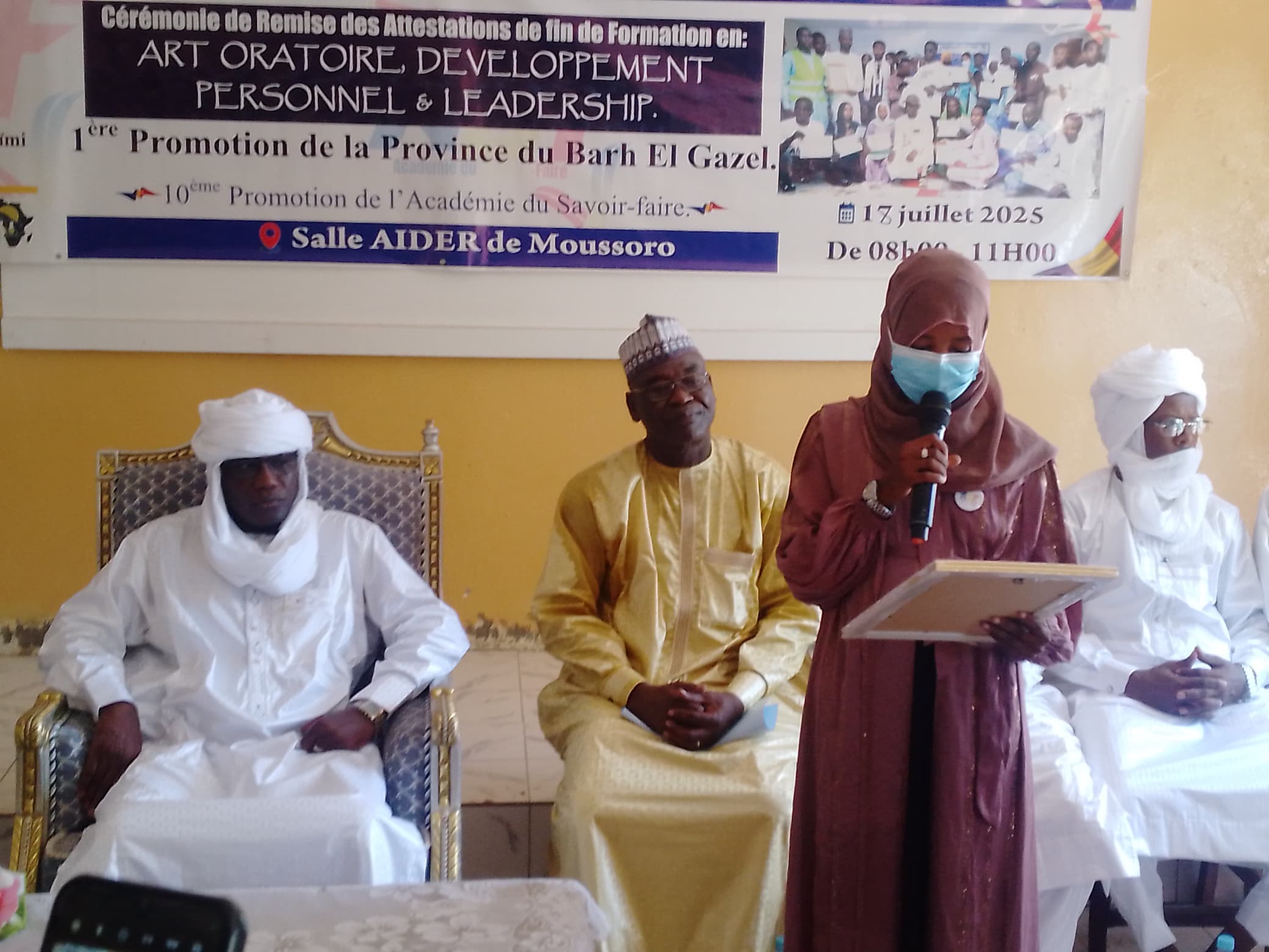 Tchad : La Première Promotion en Art Oratoire de l'Académie du Savoir-faire de Barh El Gazel reçoit ses attestations