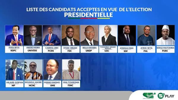 Cameroun - Politique : 13 candidats retenus pour la présidentielle 2025, la candidature de Maurice Kamto rejetée