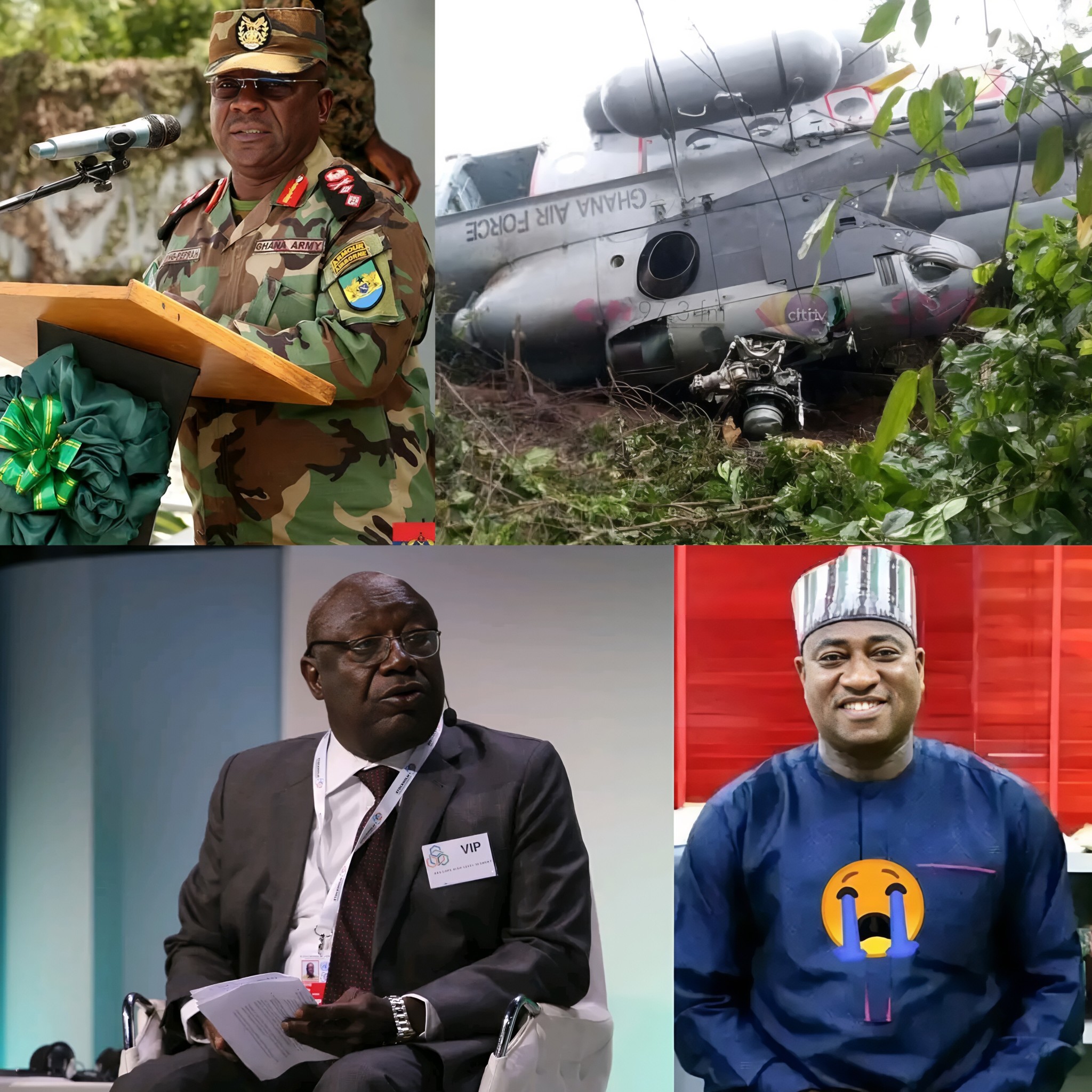 Ghana : Deux ministres et six autres personnes périssent dans un crash d’hélicoptère militaire