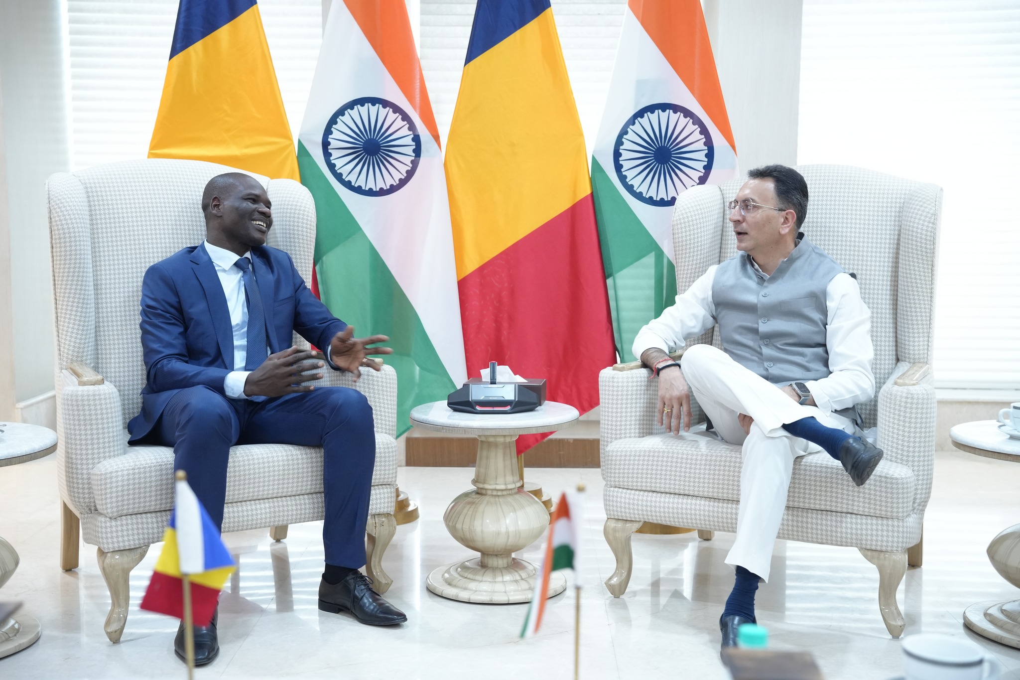 Conclave Inde-Afrique : le ministre tchadien du Commerce s’entretient avec son homologue indien
