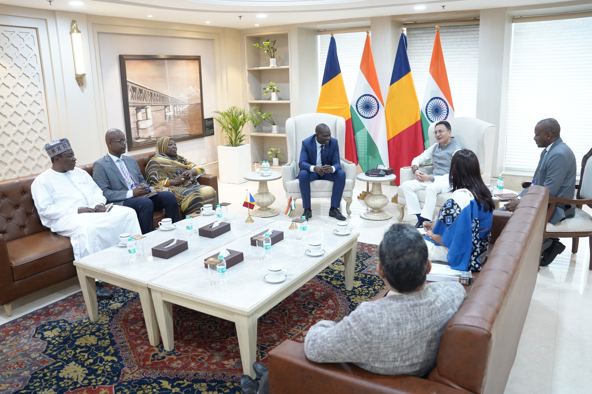 Conclave Inde-Afrique : le ministre tchadien du Commerce s’entretient avec son homologue indien