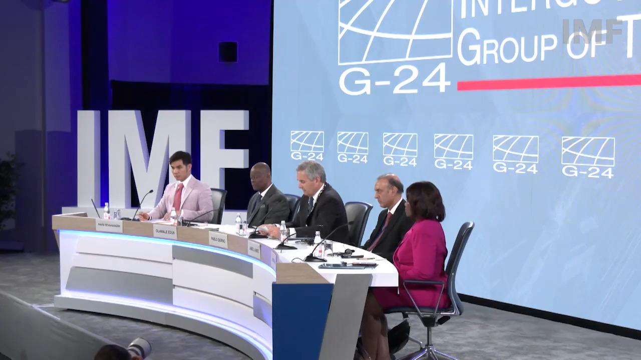 Conférence de presse du G24. Seuls les membres de la presse étaient