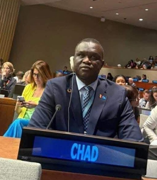 Ambassadeur Olivier Dedingar au cours d’une session de l’Assemblée générale des Nations Unies à New York.