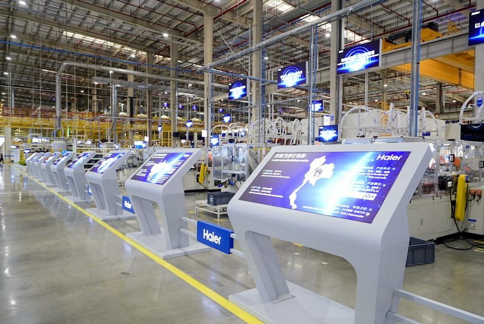 Photo shows an air conditioner manufacturing base of Chinese home appliance company Haier in Chonburi, Thailand. (Photo from Haier)