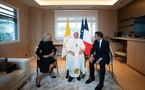 Hommage du Président Français Emmanuel Macron au Pape François