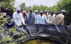 Tchad :  visite du délégué général du gouvernement à la pisciculture de Mao