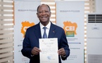 Côte d’Ivoire : le président Alassane Ouattara dépose son dossier de candidature à la Présidentielle