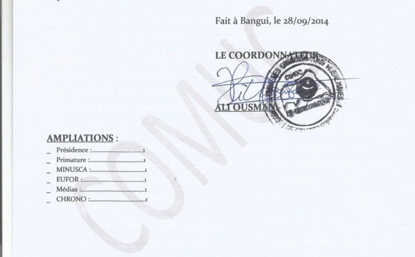 RCA : Condamnations des incidents du samedi 27 au dimanche 28 septembre survenus au KM5 de Bangui