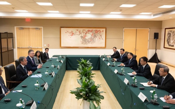 Rencontre entre le secrétaire d'État américain et le vice-président chinois aux Nations-Unies