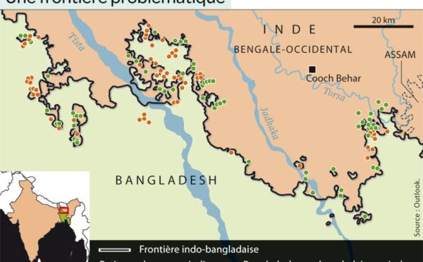 Echange d'enclaves entre l'Inde et le Bangladesh