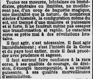 Le rapport Clemenceau sur la Corse - 1908