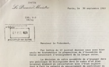Le gouvernement français face aux demandes linguistiques de l'Assemblée de Corse - 1983