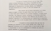 Assemblée de Corse - motion sur la reconnaissance du peuple corse - 1983