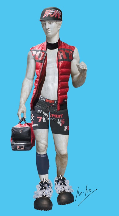 Le Doryphore de Polyclète rhabillé par Philipp Plein Le Doryphore de Polyclète rhabillé par Philipp Plein