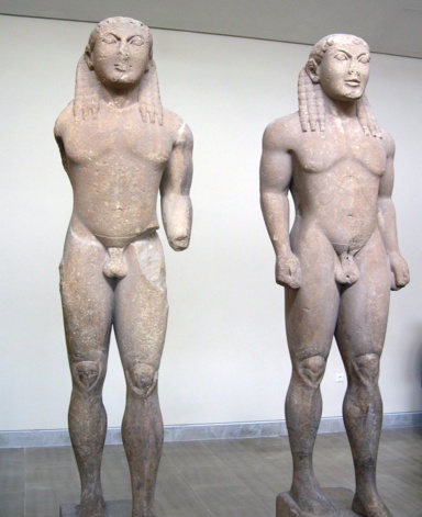 Cléobis et Biton, Musée de Delphes, ou bien les Dioscures ?
