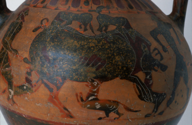 Chasse de Calydon, peintre de Rouen, Musée Rouen. Chasse de Calydon, peintre de Rouen, Musée Rouen.