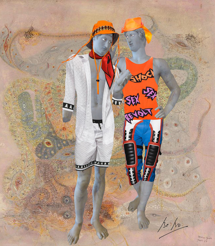 Oreste & Pylade sur fond Unica Zürn