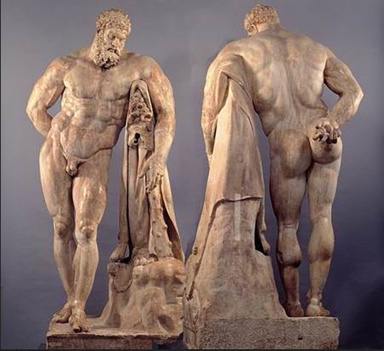 Hercule de Farnèse et les pommes du Jardin des Hespérides Hercule de Farnèse et les pommes du Jardin des Hespérides