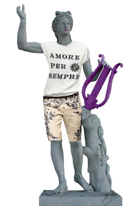 Apollon... ou Orphée au regard mélancolique essayant en vain, au loin, d'apercevoir son Eurydice ?