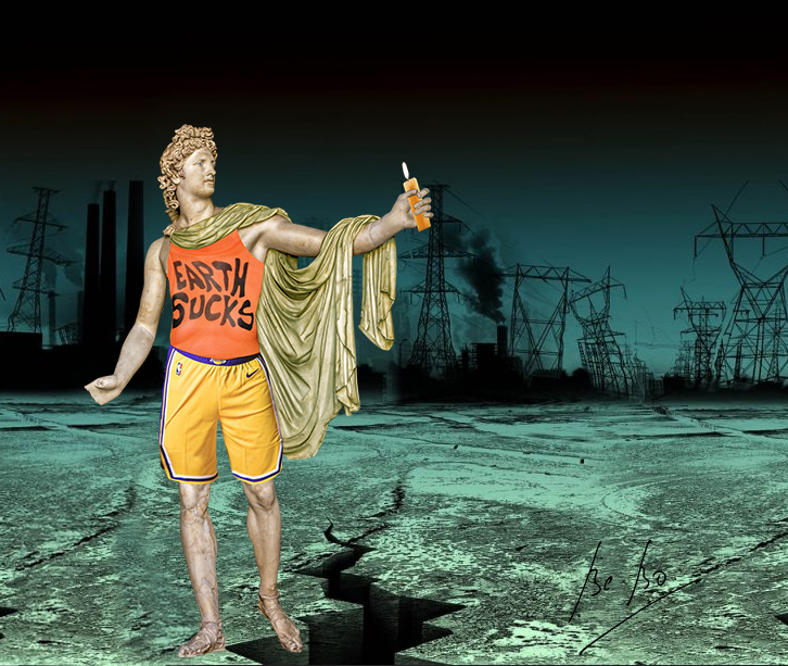 Apollon nous éclaire dans un monde détruit par la main de l'homme Apollon nous éclaire dans un monde détruit par la main de l'homme